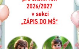 Výsledky zápisu do MŠ na nový školní rok 2026/2027