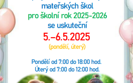 Zápis dětí do mateřské školy