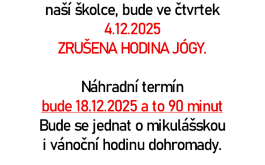 Info o zrušení jógy