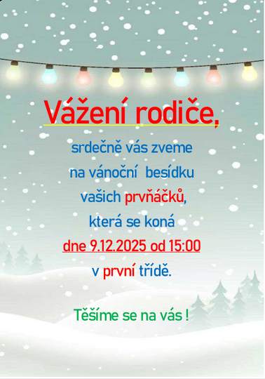 Vánoční besídka 1.třída