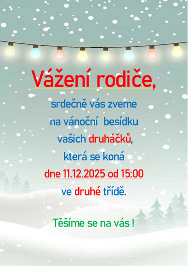 Vánoční besídka 2.třída